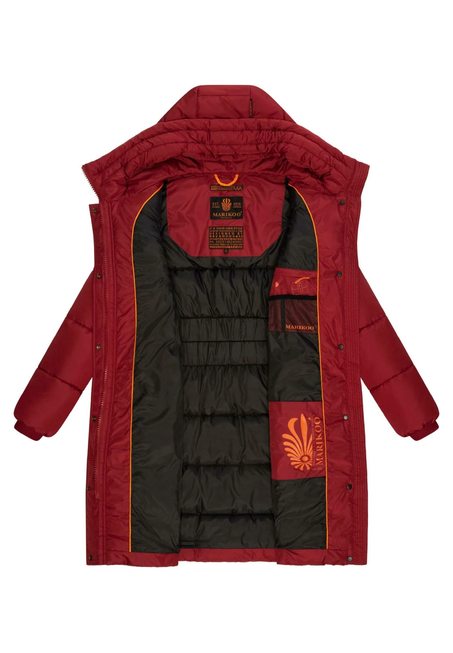 Marikoo YuikooCappotto InvernaleBlood Red Donna Cappotti M5M21U01K-G11 4 Marikoo YuikooCappotto InvernaleBlood Red Donna Cappotti M5M21U01K-G11 - immagine 4